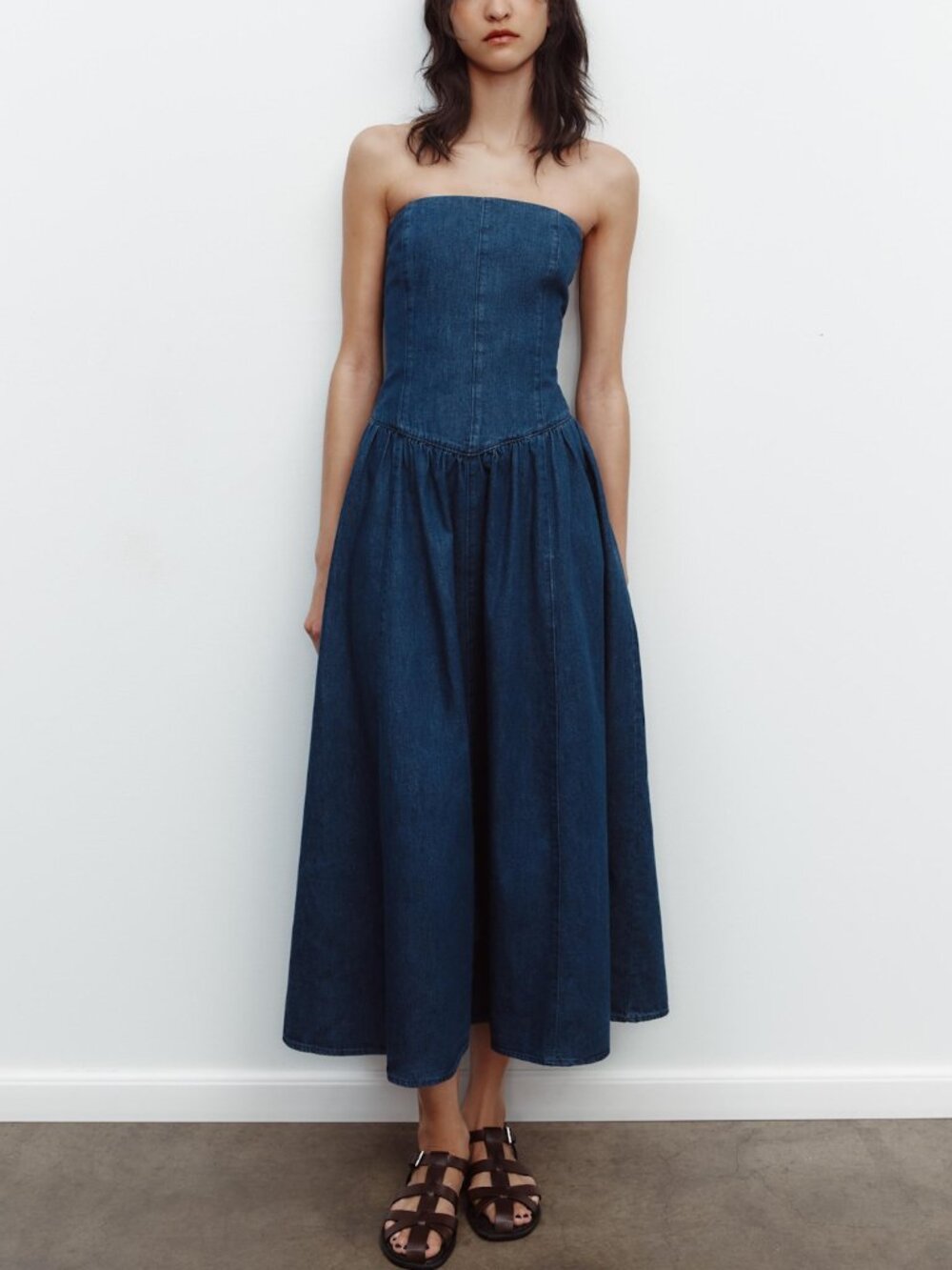 NWT Zara Strapless Maxi Dress Size XL